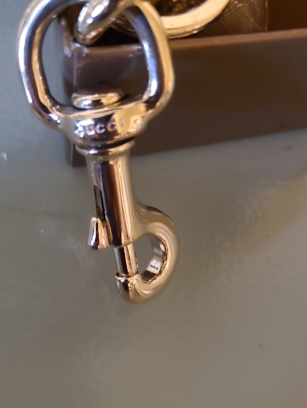 Gucci Brown Monogram Mini Bag Charm with Gold Hardware - Picture 8 of 9
